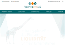 Tablet Screenshot of factoring-plus.de